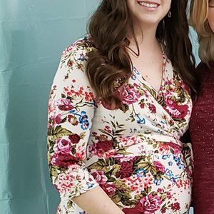 Pinkblush floral maxi maternity dress